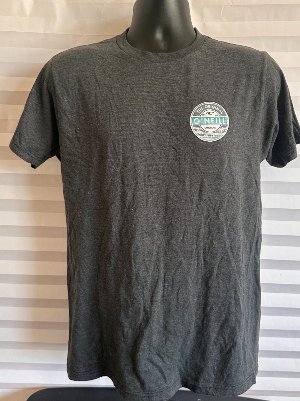 O'Neill Mens Charcoal Dark Gray Graphic T-Shirt Size Medium M Surf Skater Tee